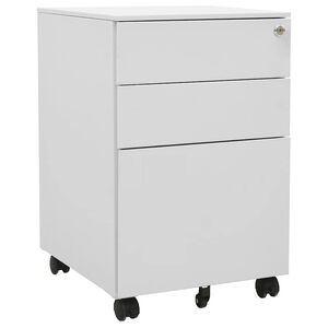 vidaXL Mobilt arkivskap lysegr&aring; 39x45x60 cm st&aring;l