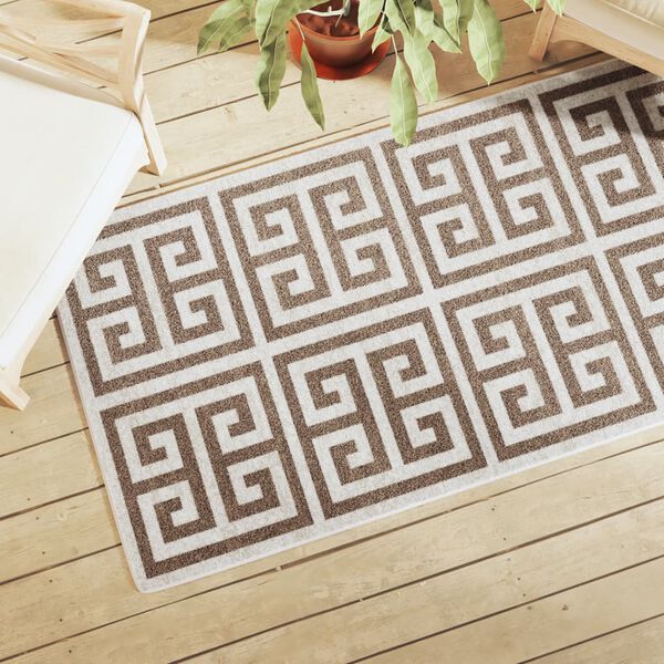 vidaXL Inne- og uteteppe kort luv flerfarget 80x150 cm sklisikkert