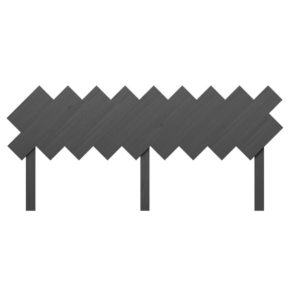 vidaXL Sengegavl gr&aring; 178x3x80,5 cm heltre furu