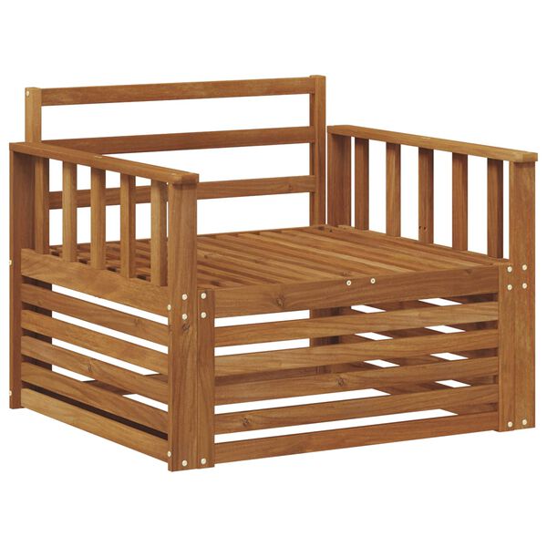 vidaXL 2 Stk Sofa med armlener Solid akasietre Naturlig