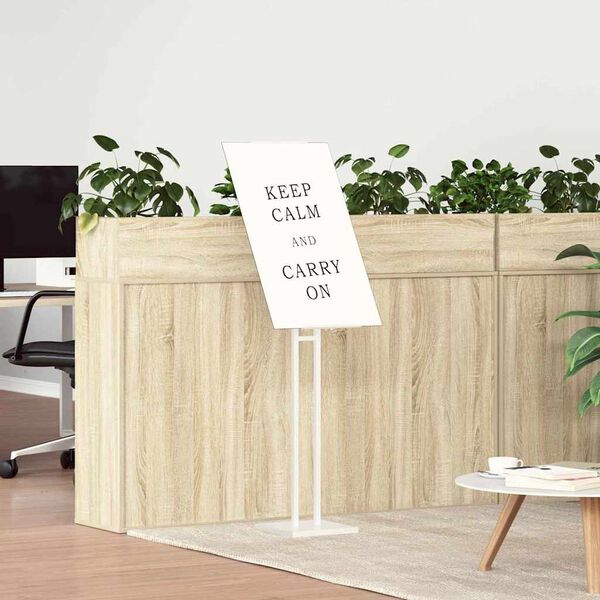 vidaXL Messe Utstillinger 2 pcs Hvit 26,5 x 26,5 x 150 cm St&aring;l