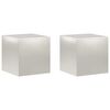 vidaXL Planteholder 2 pcs S&oslash;lv 40 x 40 x 40 cm St&aring;l