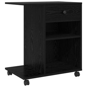 vidaXL Skiverstativ Svart eik 60 x 40 x 68,5 cm Konstruert tre