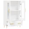 vidaXL Highboard hvit 69,5x31x115 cm konstruert tre