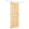 vidaXL Skyved&oslash;r Naturlig og Hvit 80 x 210 cm Massiv Furu Tre