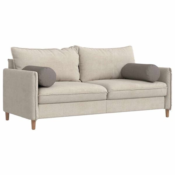 vidaXL Bolster puter 2 pcs Gråbrun Ø 25 x 70 cm stoff