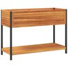 vidaXL Plantekasse med hylle 110x45x80 cm helte akasie og st&aring;l