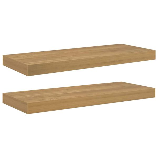 vidaXL Vegghylle Veggmontert 2 pcs Brun 50 x 23 x 4 cm Konstruert tre