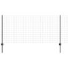 vidaXL Euro gjerdet med stolpe 10 x 1 m PVC-belagt st&aring;l Gr&aring; Mesh