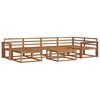 vidaXL Utend&oslash;rs sofa-sett 7 pcs Naturlig Solid akasietre