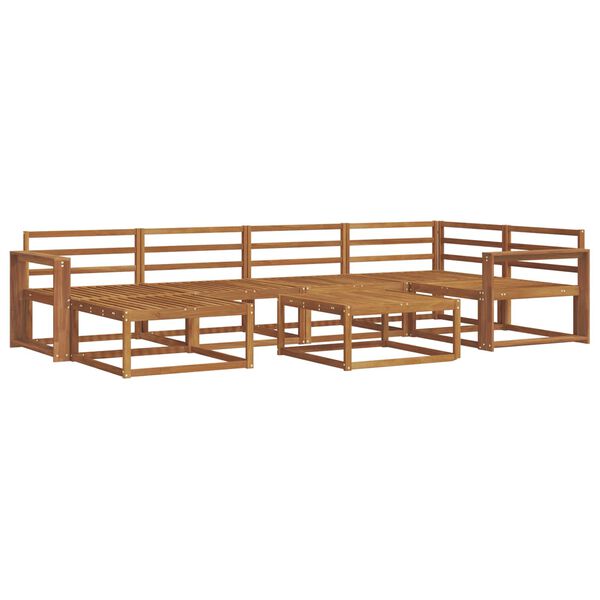 vidaXL Utend&oslash;rs sofa-sett 7 pcs Naturlig Solid akasietre