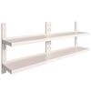 vidaXL Flytende vegghyller 2 niv&aring;er 2 stk rustfritt st&aring;l 200x30 cm