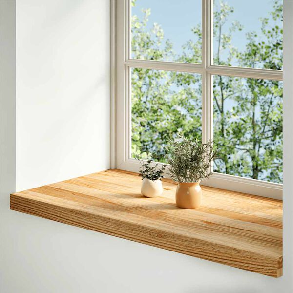 vidaXL Vinduskarmer 2 stk lysebrun 70x40x2 cm heltre eik