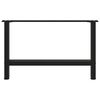 vidaXL Salongbordben svart 2 stk 70x(42-43) cm st&aring;l