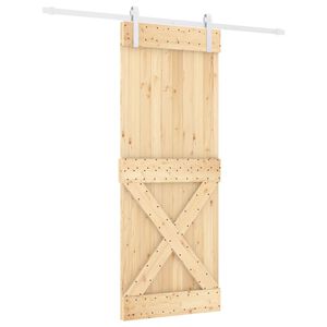 vidaXL Skyved&oslash;r med monteringstilbeh&oslash;r 80x210 cm heltre furu