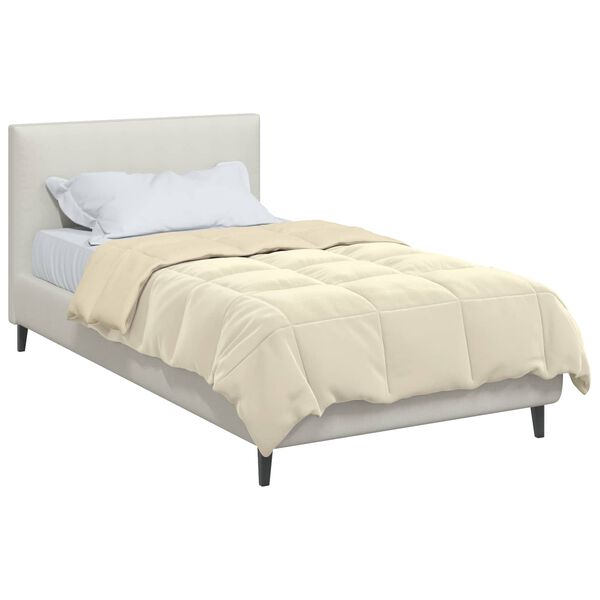 vidaXL Vinter Dynen Quilted Krem 140 x 200 cm Mikrofiber