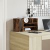 vidaXL Hylle til skrivebord røkt eik 44,5x24x25 cm konstruert tre