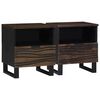 vidaXL Nattbordskap 2 stk. Valn&oslash;tt 40 x 33 x 46 cm Konstruert tre