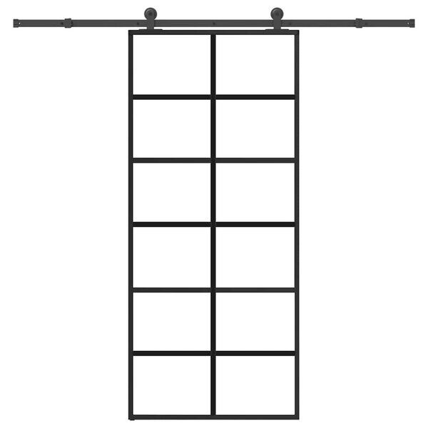 vidaXL Skyved&oslash;r med monteringssett 90x205 cm ESG glass og aluminium
