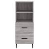 vidaXL Highboard gr&aring; sonoma 34,5x34x180 cm konstruert tre