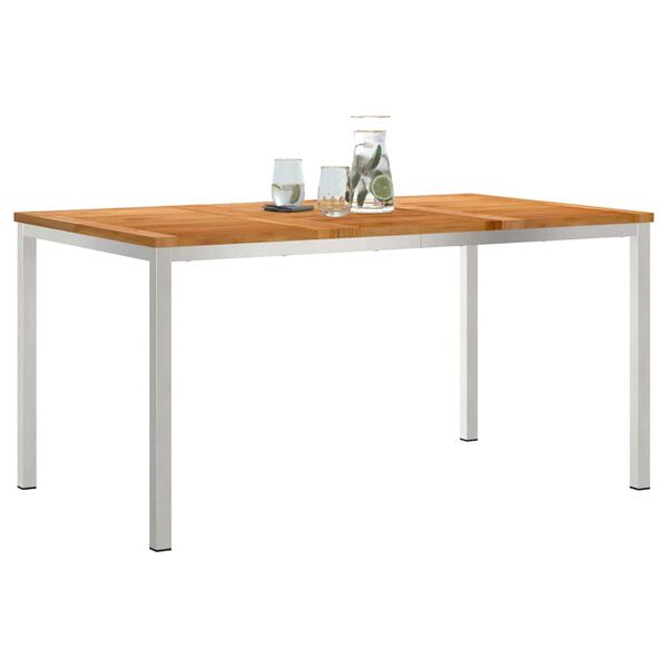 vidaXL UtendørsSpisebord Brun 200x90x75cm Solid teak