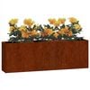 vidaXL Vegghengte plantekasser 2 stk rust 53x10x17 cm cortenst&aring;l