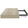 vidaXL Flytende vegghylle eik 60x23,5x3,8 cm MDF