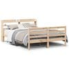 vidaXL Sengeramme med hodegavl 140x190 cm heltre furu