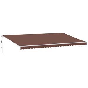 vidaXL Automatisk uttrekkbar markise brun 600x350 cm
