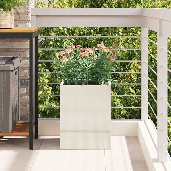 vidaXL Hageblomsterpotte sølv Galvanisert stål