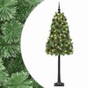vidaXL Kunstig hengslet juletre med kuler 120 cm 150 LED-lys Varmhvit