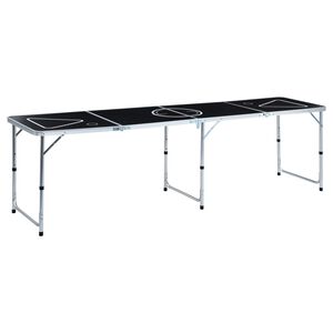vidaXL Foldbart &oslash;lpongbord 240 cm svart