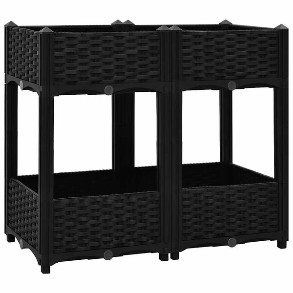 vidaXL Høybed 80x40x71 cm polypropylen