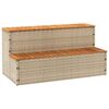 vidaXL Badestamp trinn beige 100x50x50,5 cm polyrotting&heltre akasie