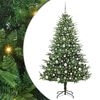 vidaXL Kunstig Forh&aring;ndsbelyst Juletre med Ballettsett Gr&oslash;nn 180 cm