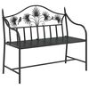 vidaXL Hagebenk Svart 104 x 52,5 x 89 cm St&aring;l