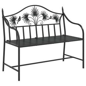 vidaXL Hagebenk Svart 104 x 52,5 x 89 cm St&aring;l
