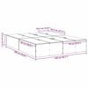 vidaXL Seng med lagring Gr&aring; Sonoma 140 x 190 cm Konstruert tre