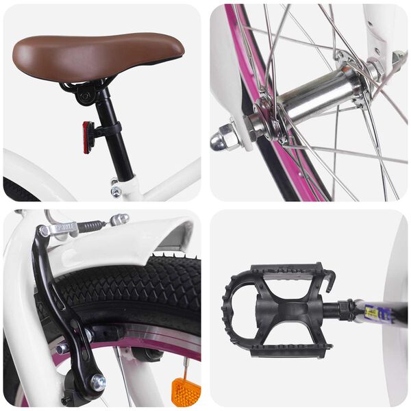 vidaXL Barnesykkel 20 Tommer for 6-11 &aring;r gammel Hvit