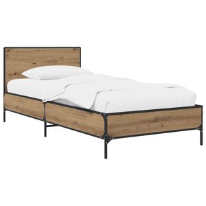 vidaXL Sengestamme med hodegatt Artisan eik 80 x 200 cm Konstruert tre