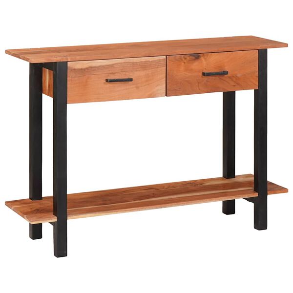 vidaXL Konsollbord med skuff Brun 110 x 30 x 75 cm heltre akasie