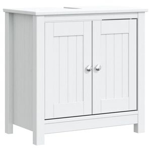 vidaXL Baderomsskap BERG hvit 60x34x59 cm heltre furu