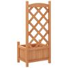 vidaXL Plantekasse med espalier brun heltre gran