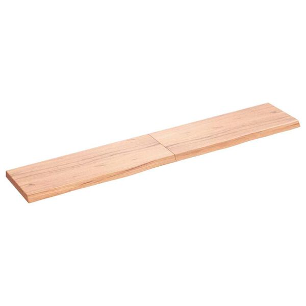 vidaXL Benkeplate til bad lysebrun 160x30x(2-4) cm behandlet heltre