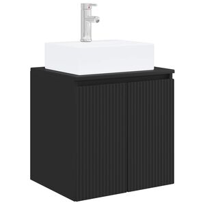 vidaXL Vegghengt vaskeservant Svart 49,5 x 41 x 62,5 cm Konstruert tre