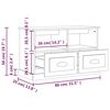 vidaXL TV-benk sonoma eik 80x35x50 cm konstruert tre