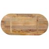 vidaXL Bordplate 80x40x2,5 cm oval heltre mango