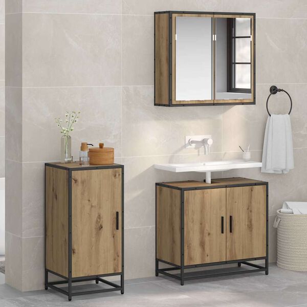 vidaXL Serviesskap Artisan Eik 35,5 x 35 x 76 cm