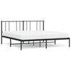 vidaXL Sengeramme i metall med sengegavl svart 193x203 cm