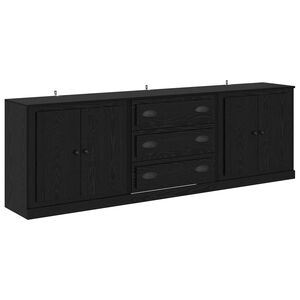 vidaXL Skap 3 stk. Svart eik 210 x 35,5 x 67,5 cm Konstruert tre